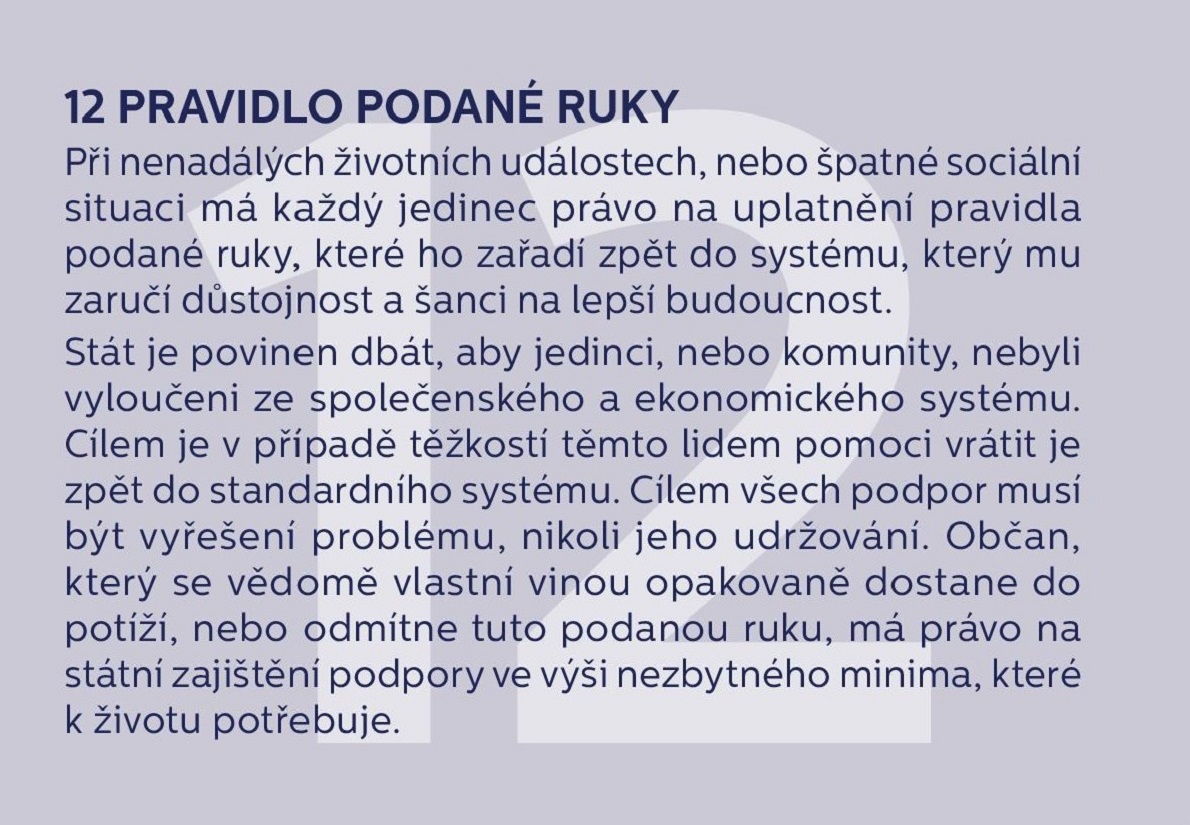 12. Pravidlo podané ruky